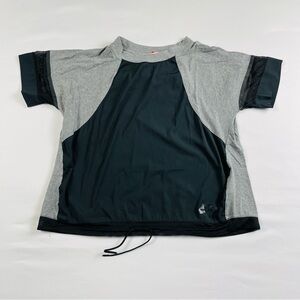 Nike Women's Bonded Tee Shirt Gray Black Small